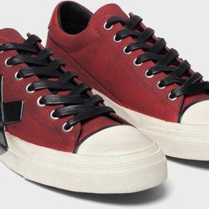 John Varvatos Bootleg Vulcanized X Low Top Cherry